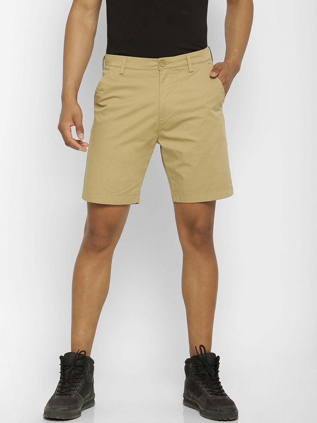 forever 21 men brown solid regular fit regular shorts