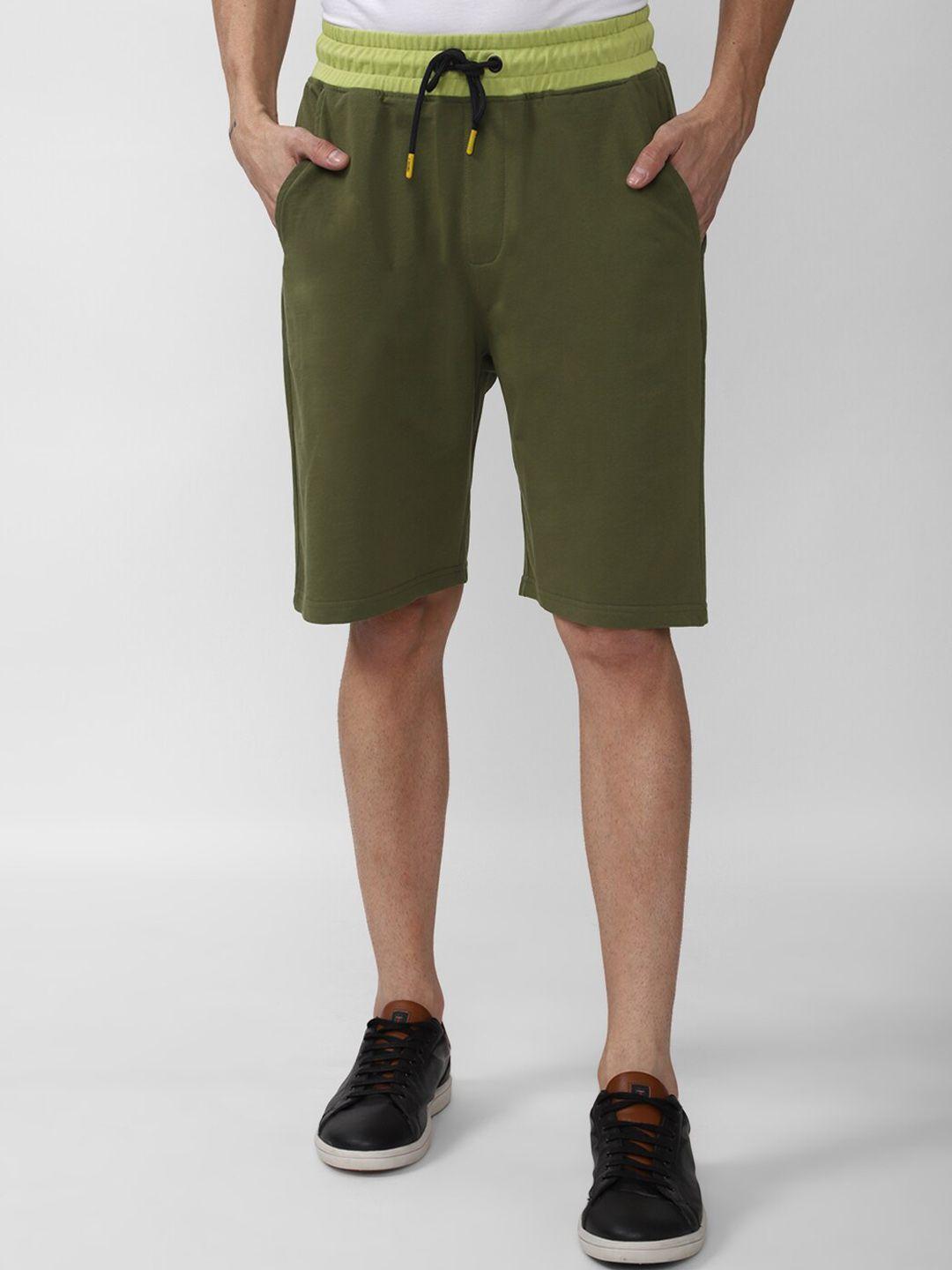 forever 21 men olive green shorts