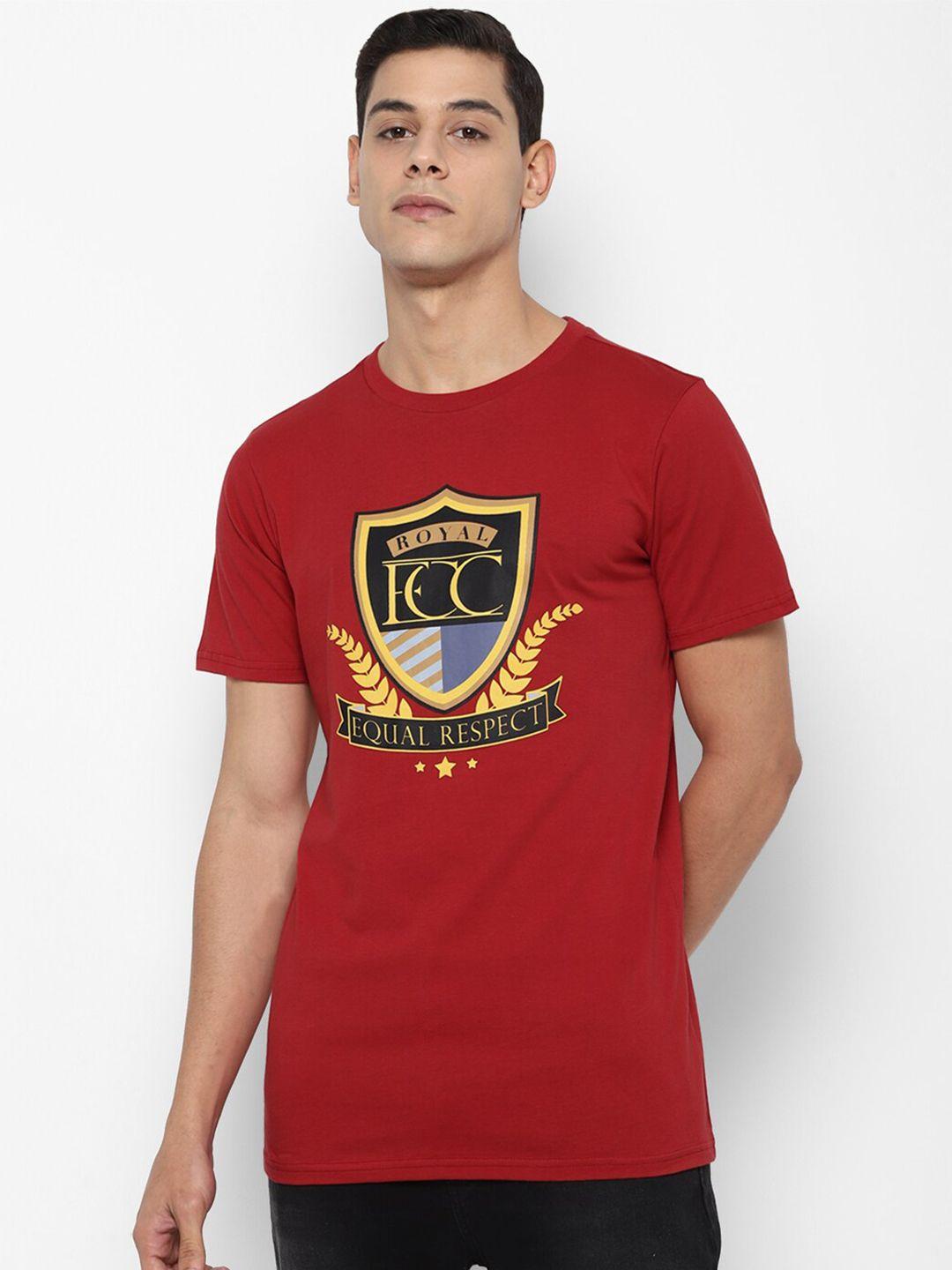 forever 21 men red royal fcc equal respect printed t-shirt