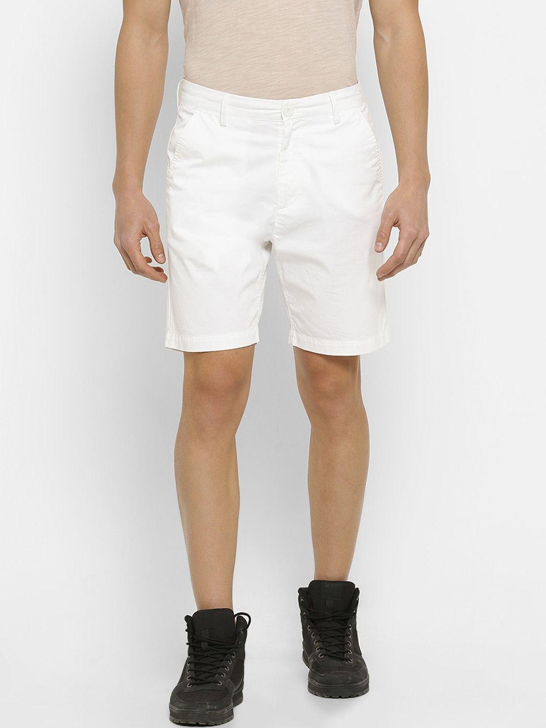 forever 21 men white regular shorts