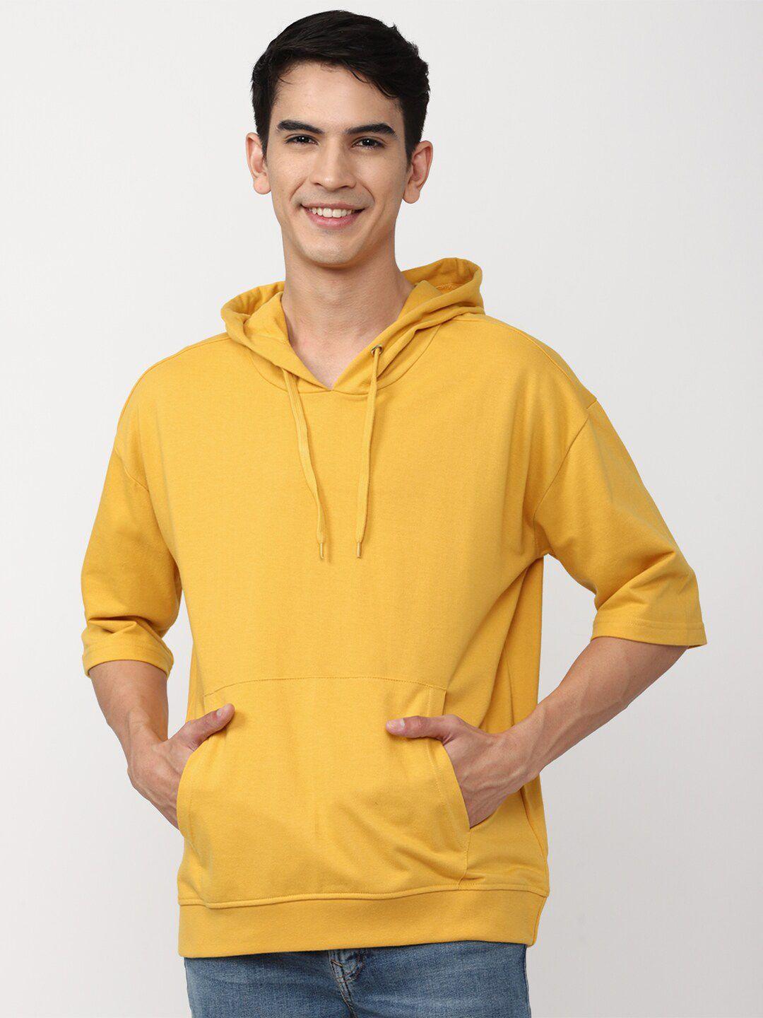 forever 21 men yellow hooded sweatshirt
