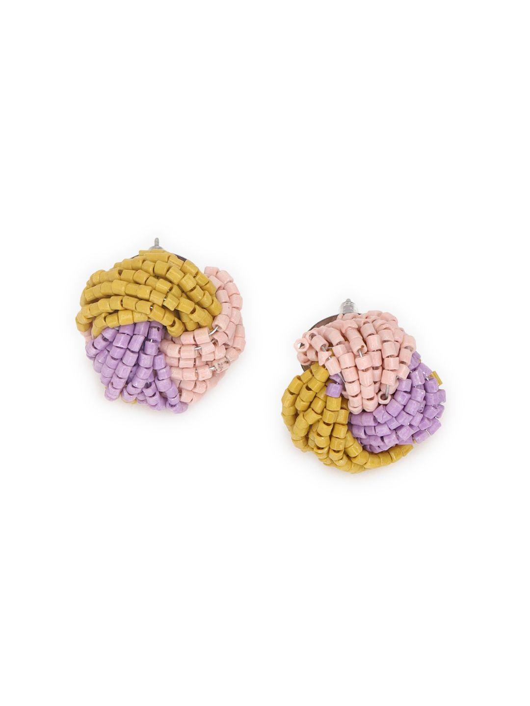 forever 21 mustard,violet contemporary drop earrings