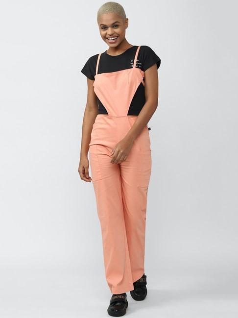 forever 21 peach dungaree