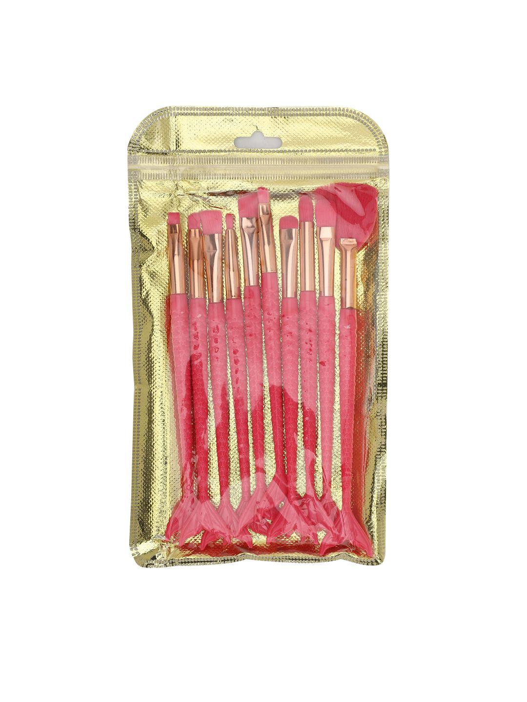 forever 21 pink set of 10 make up brush