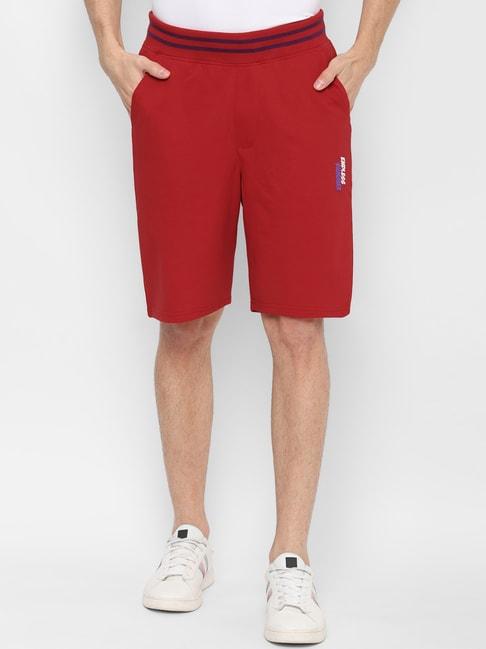forever 21 red regular fit shorts