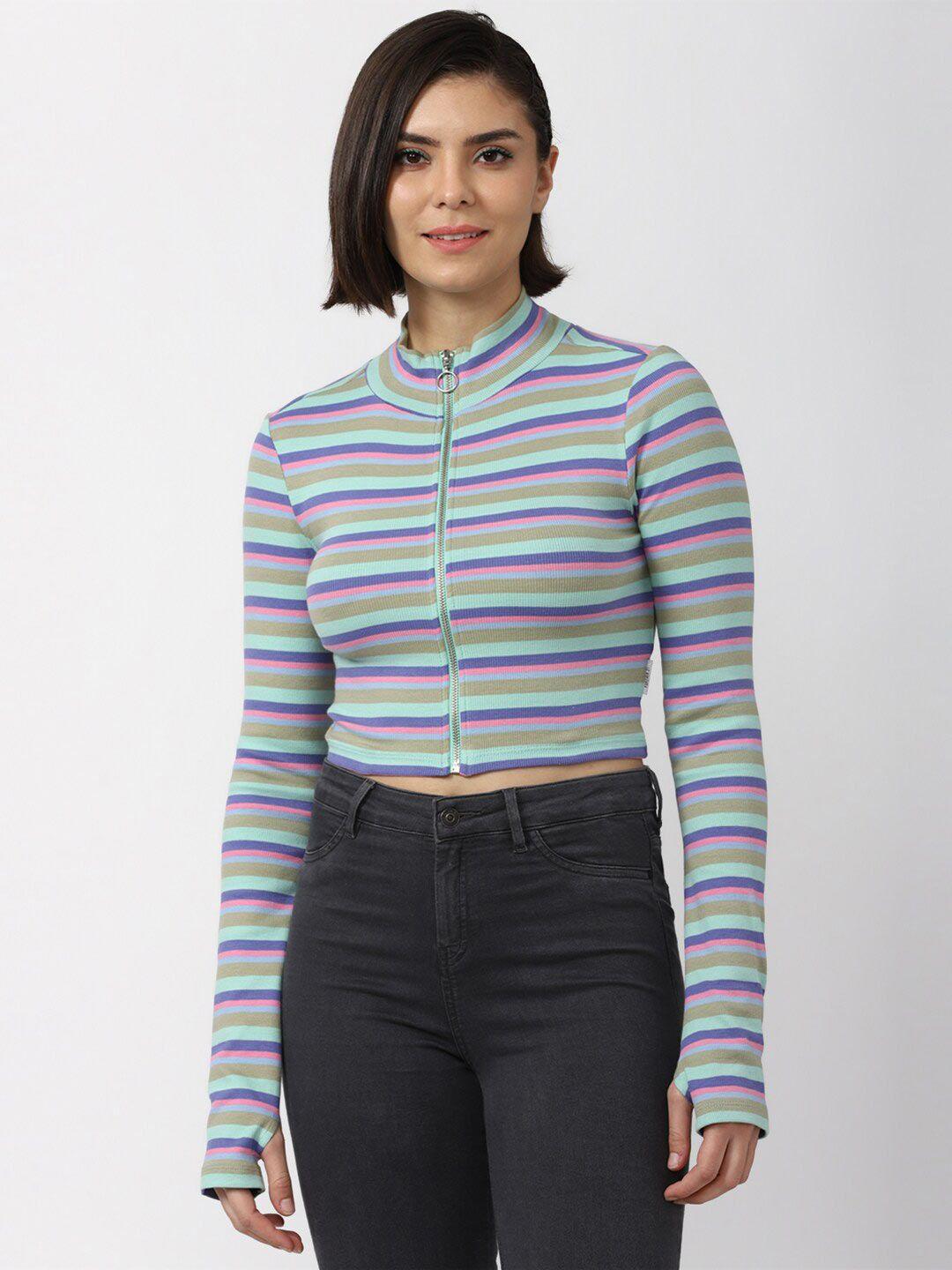 forever 21 striped crop top