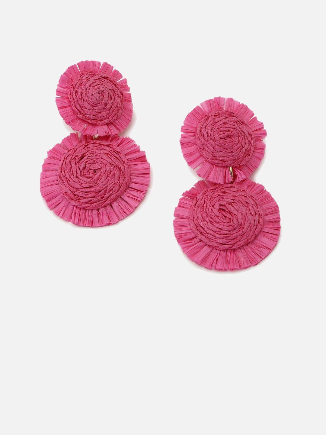 forever 21 women pink contemporary drop earrings