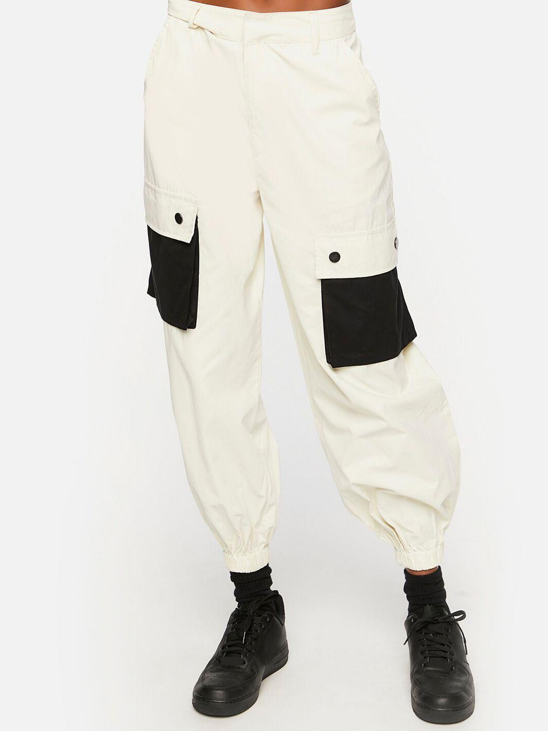 forever 21 women regular fit mid-rise joggers
