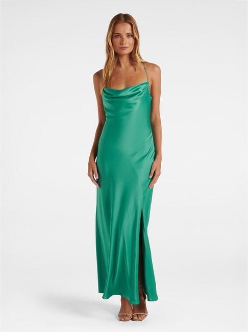 forever new green regular fit gown