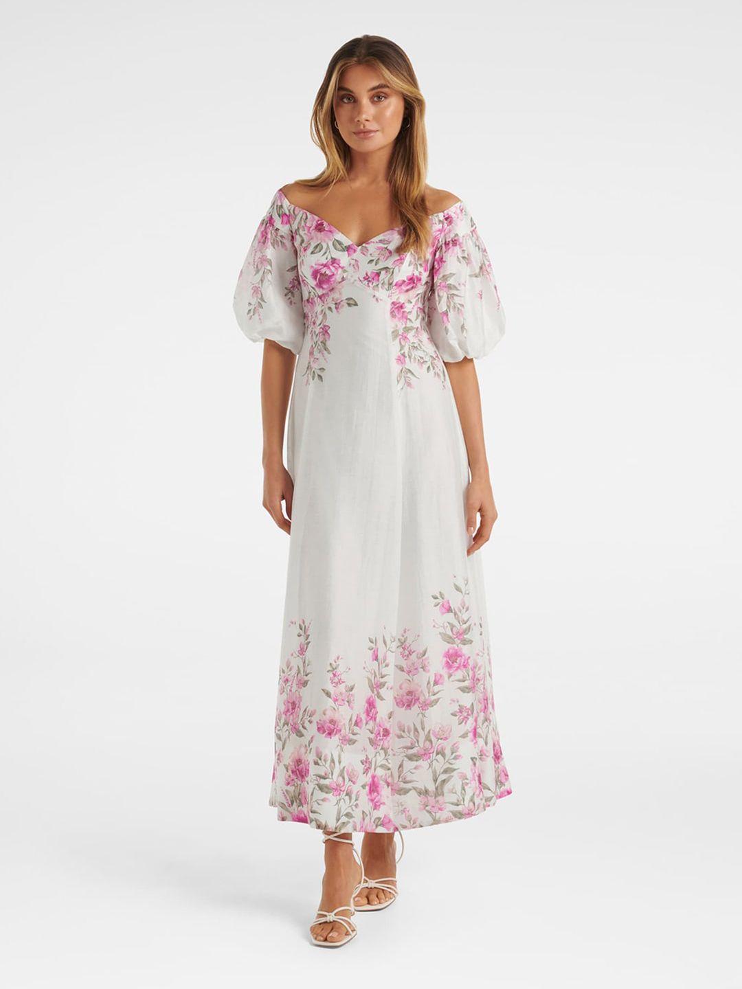 forever new lisa-marie off shoulder floral printed maxi dress