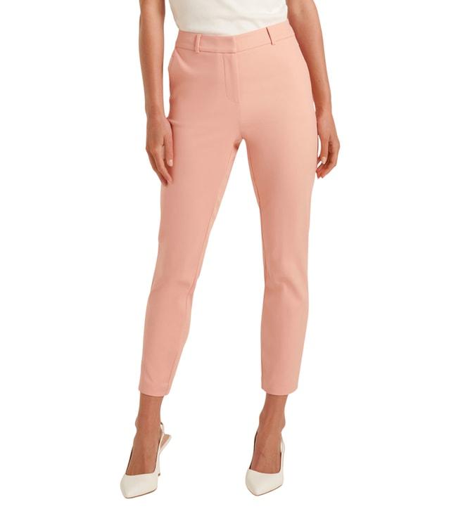 forever new peach slim fit trousers