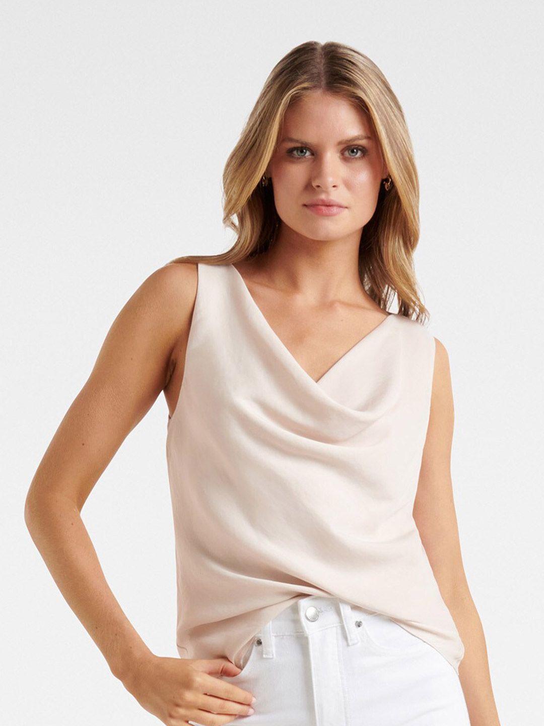 forever new peach-coloured cowl neck top
