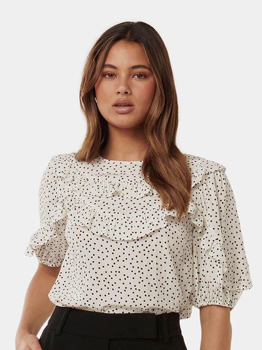 forever new print flutter sleeve top