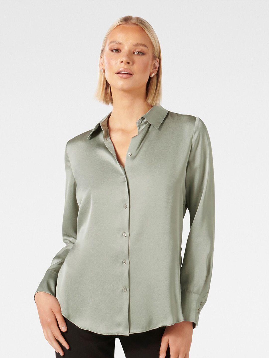 forever new spread collar opaque formal shirt