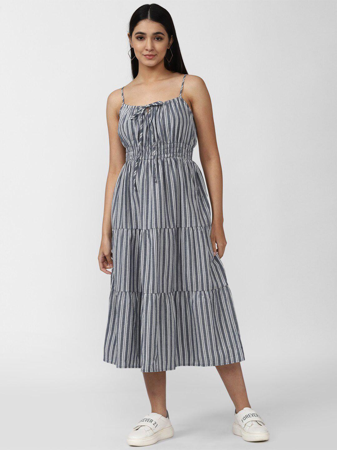 forever 21  women grey striped maxi dress