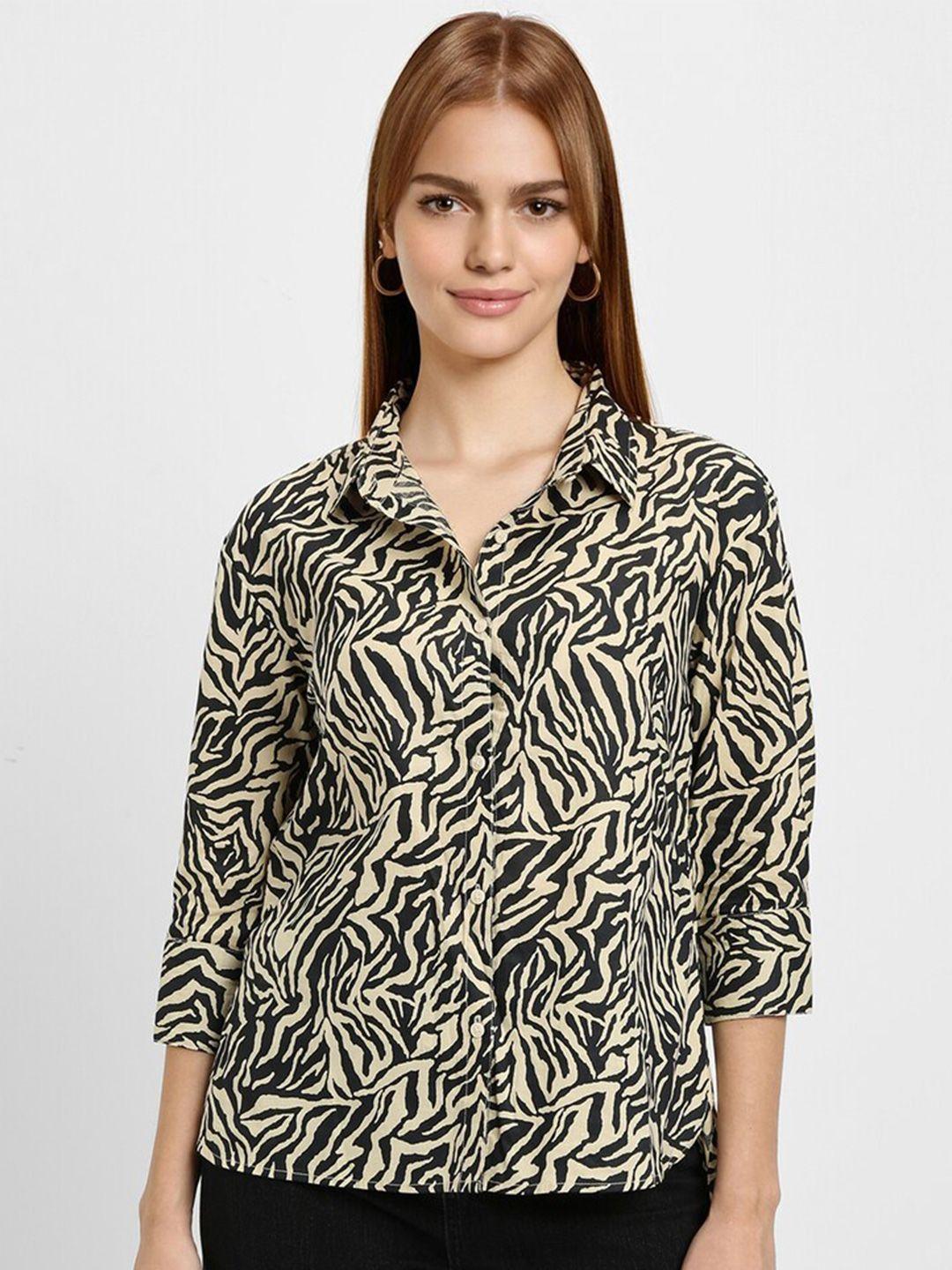 forever 21 animal printed pure cotton casual shirt