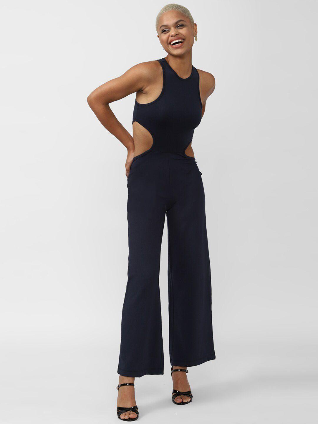 forever 21 basic round neck jumpsuit