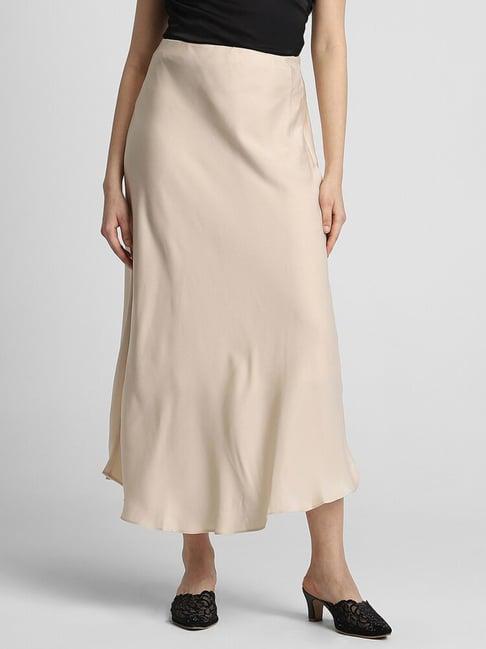 forever 21 beige midi skirt