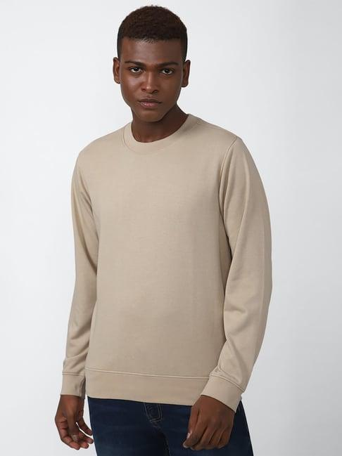 forever 21 beige regular fit sweatshirt