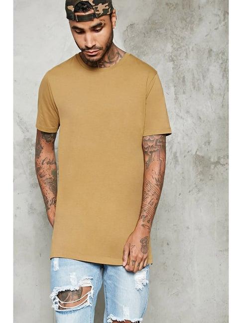 forever 21 beige regular fit t-shirt