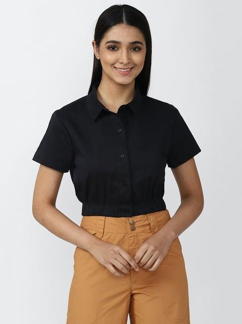 forever 21 black blouse