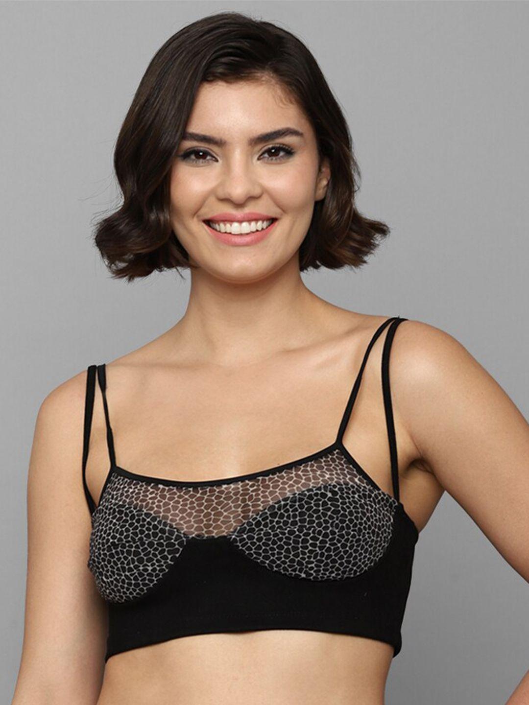 forever 21 black bralette crop top