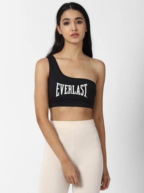 forever 21 black graphic print sports bra