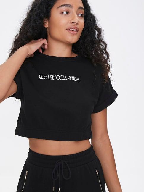 forever 21 black graphic top