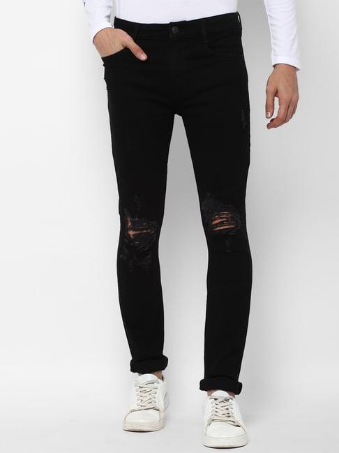 forever 21 black mid waist skinny fit regular length jeans