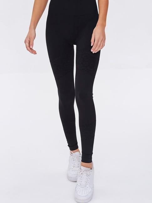 forever 21 black regular fit tights