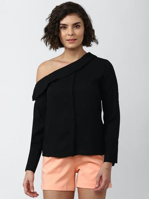 forever 21 black regular fit top