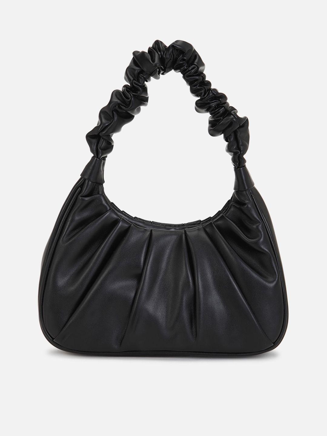 forever 21 black structured handheld bag