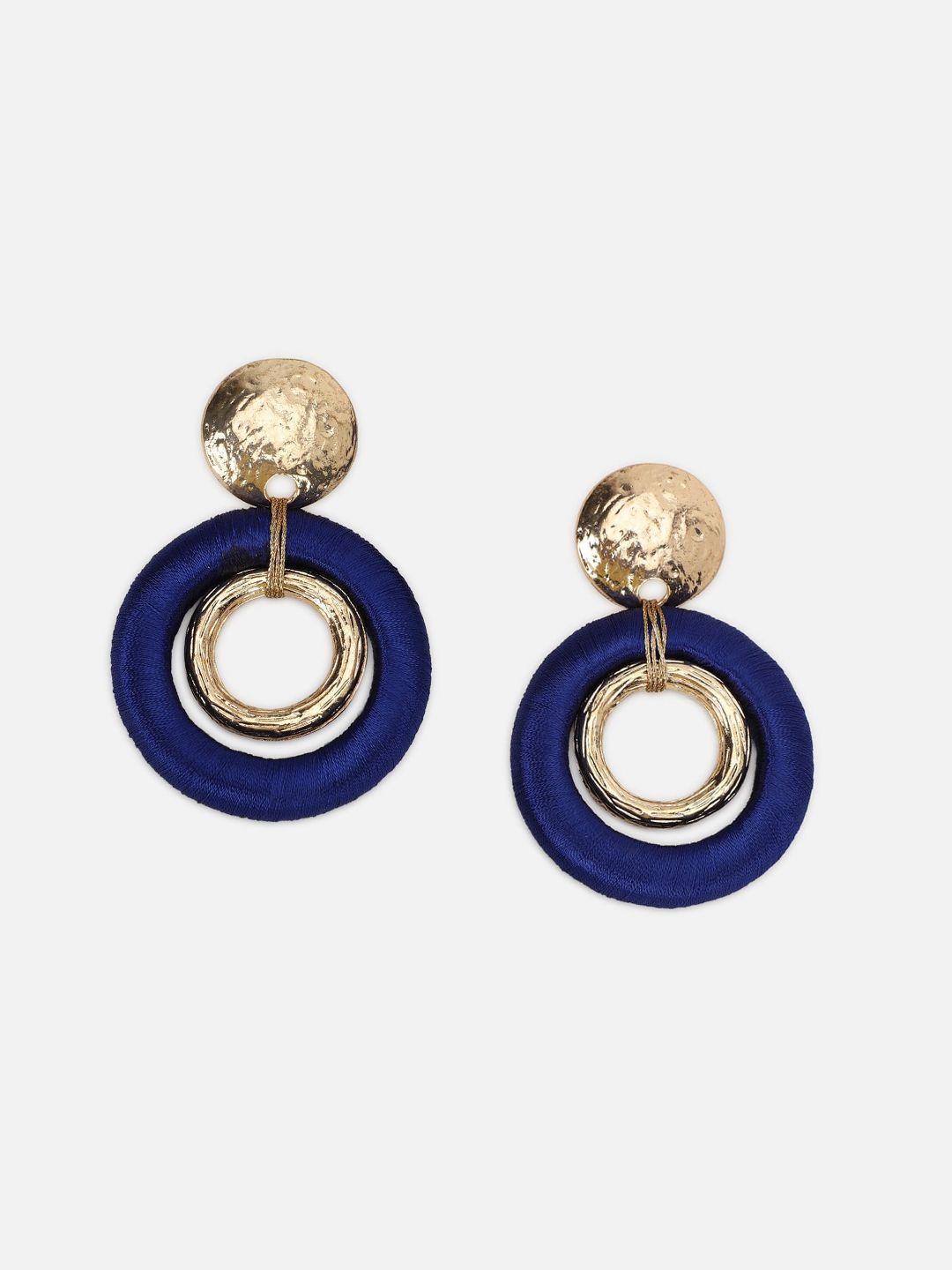 forever 21 blue contemporary studs earrings