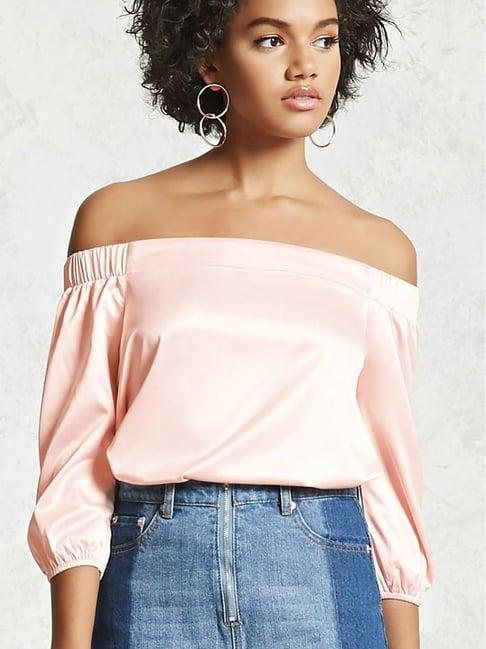 forever 21 blush regular fit top