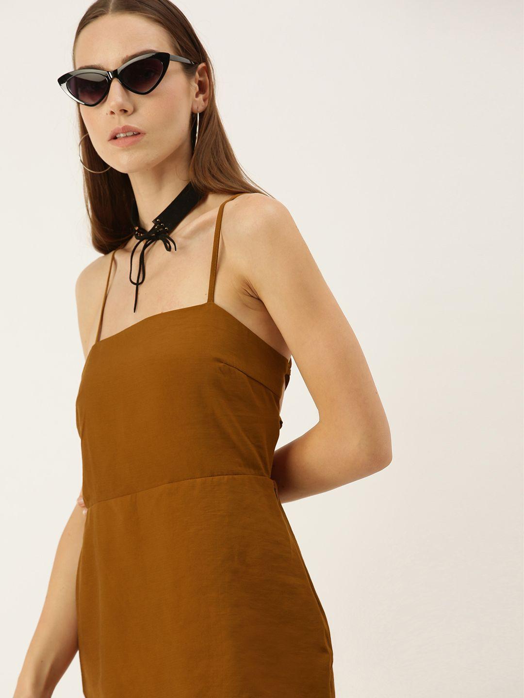 forever 21 brown a-line mini dress