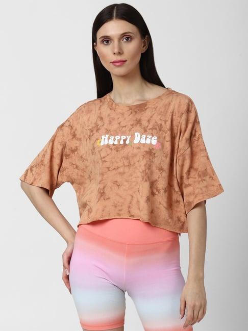forever 21 brown graphic print t-shirt