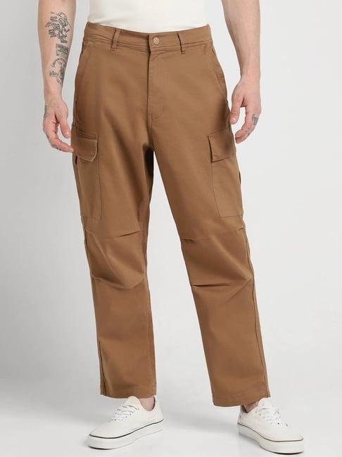 forever 21 brown loose fit cargos