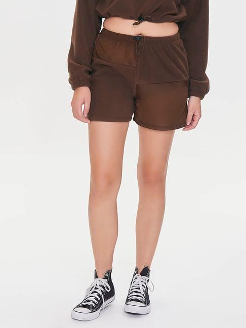 forever 21 brown regular fit shorts