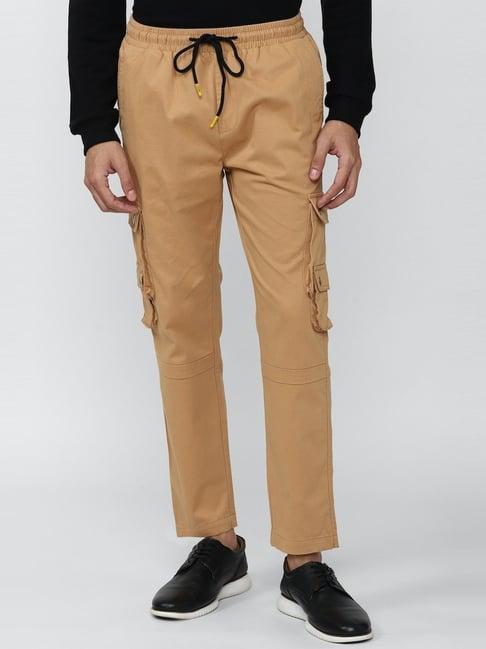 forever 21 brown regular fit trousers