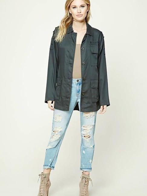 forever 21 charcoal regular fit jacket