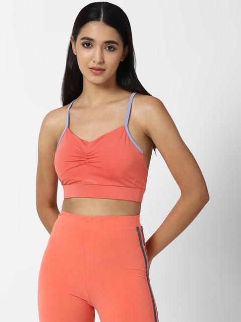 forever 21 coral non wired non padded sports bra