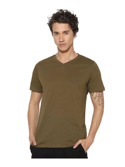 forever 21 dark olive regular fit t-shirt