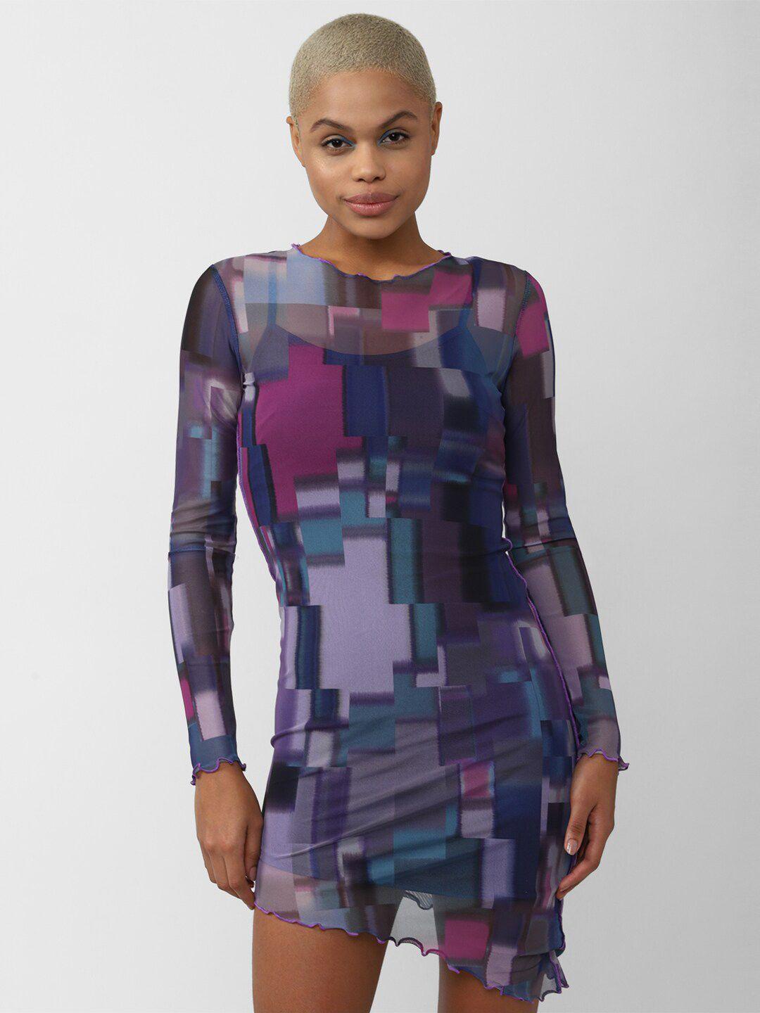 forever 21 geometric printed bodycon dress
