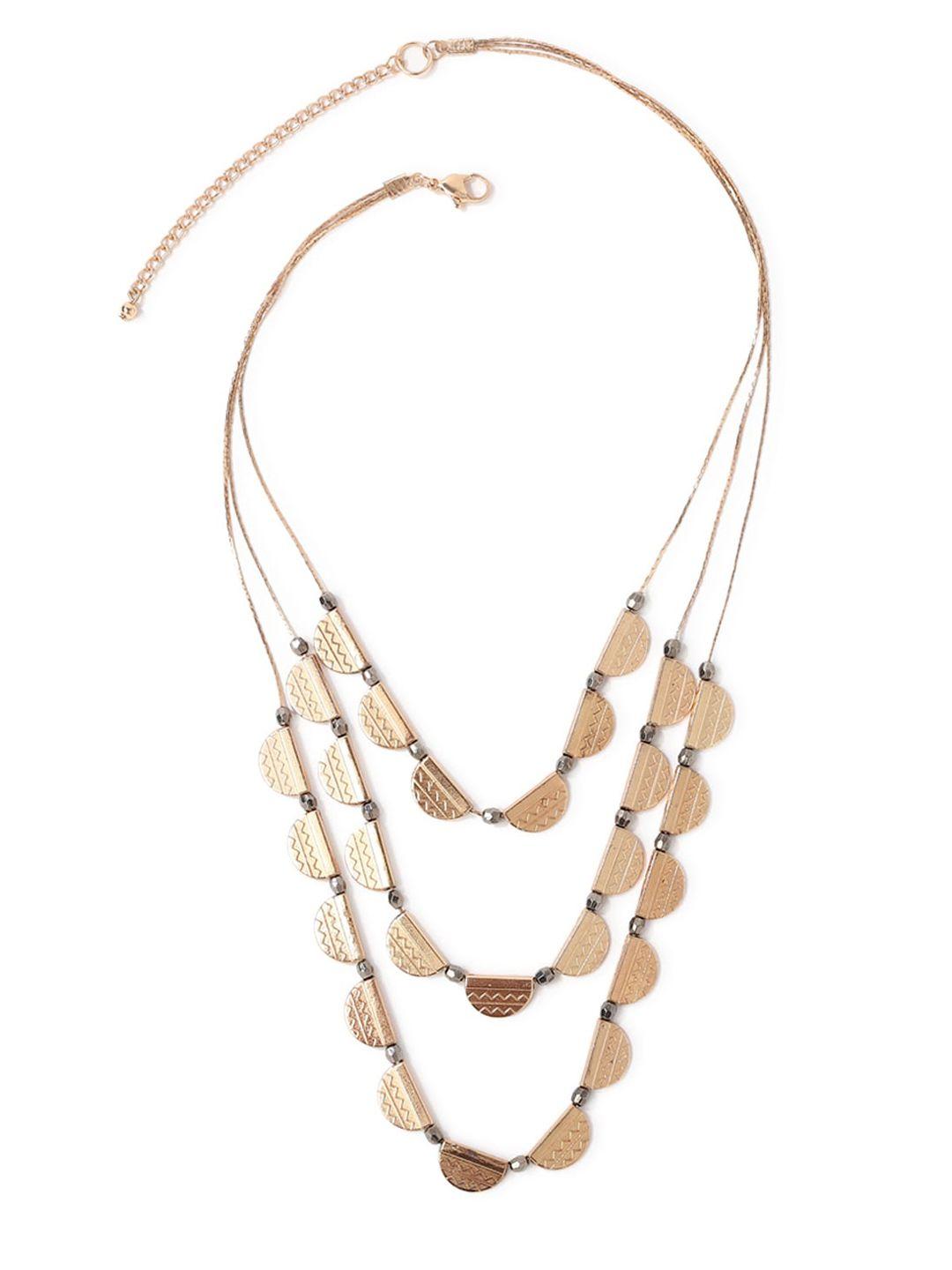 forever 21 gold & silver-toned multilayered necklace