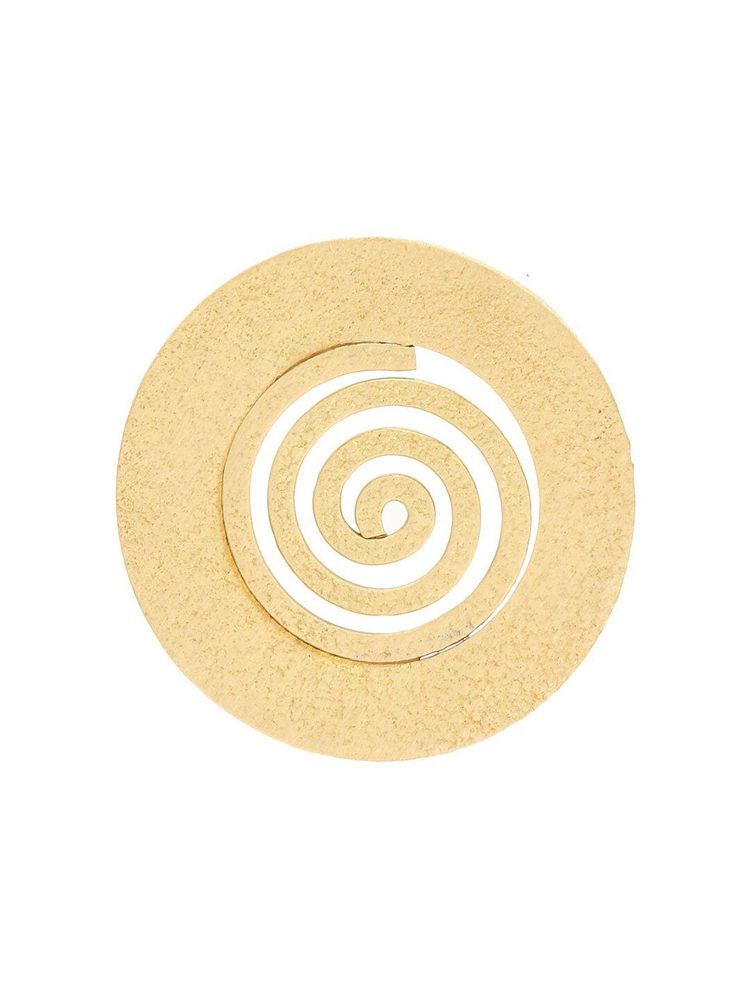forever 21 gold-toned circular studs earrings