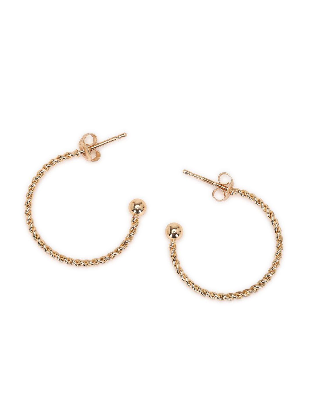 forever 21 gold-toned contemporary half hoop earrings