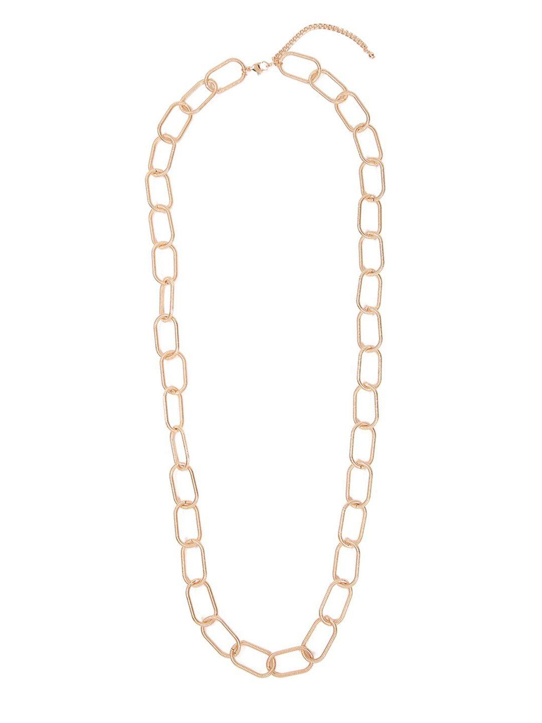 forever 21 gold-toned metal loop chain necklace