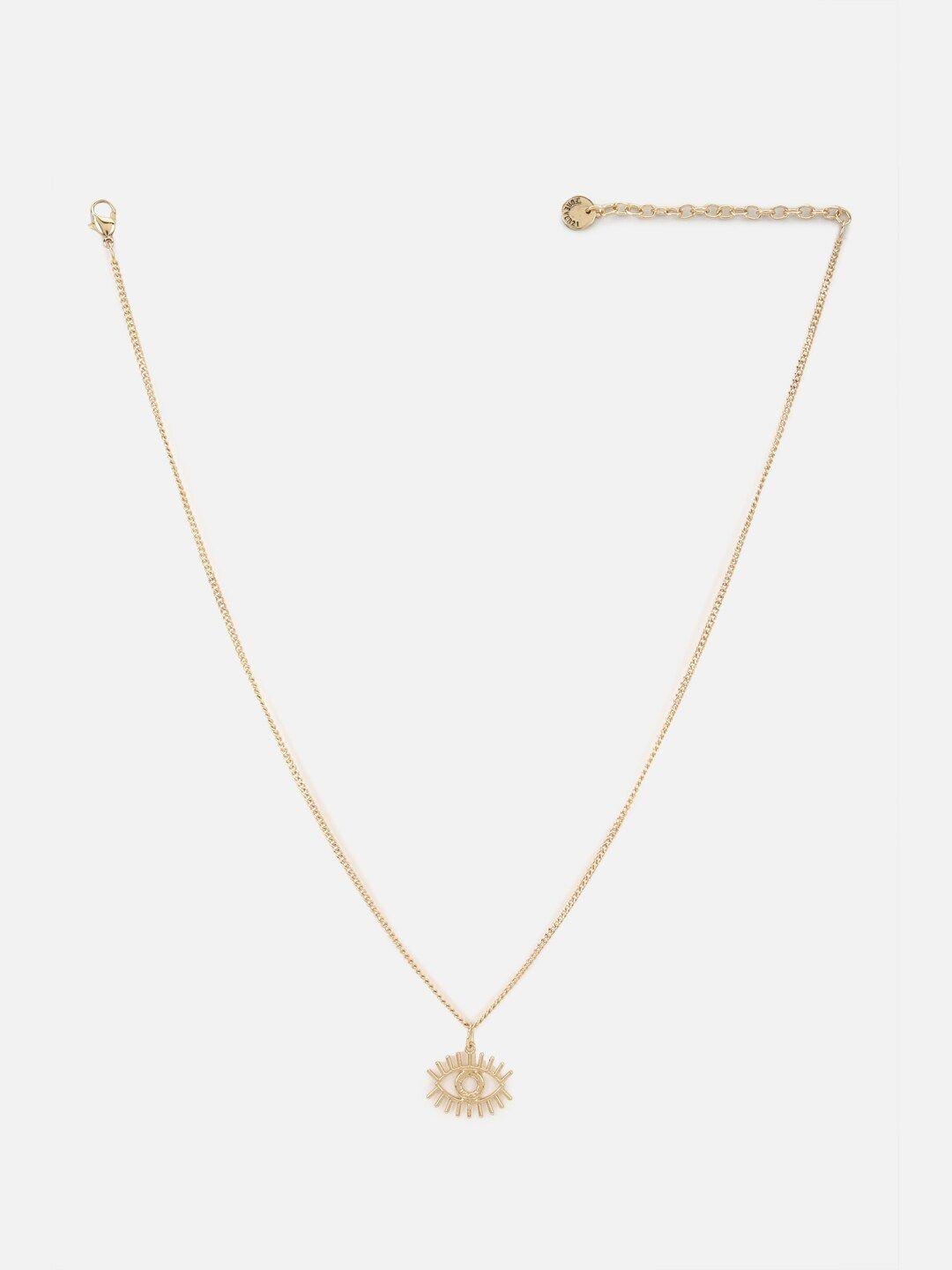 forever 21 gold-toned solid minimal necklace