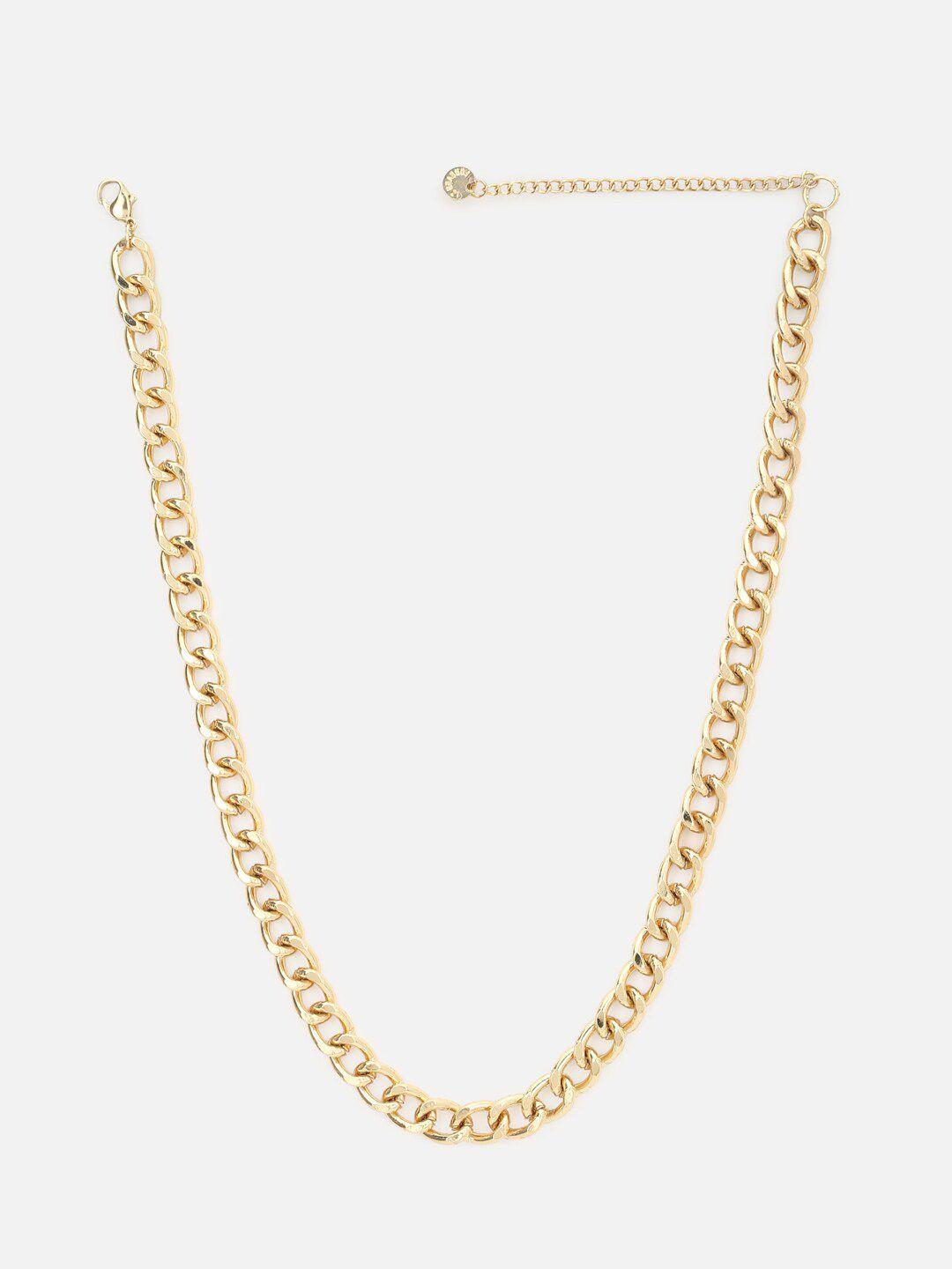 forever 21 gold-toned solid statement necklace