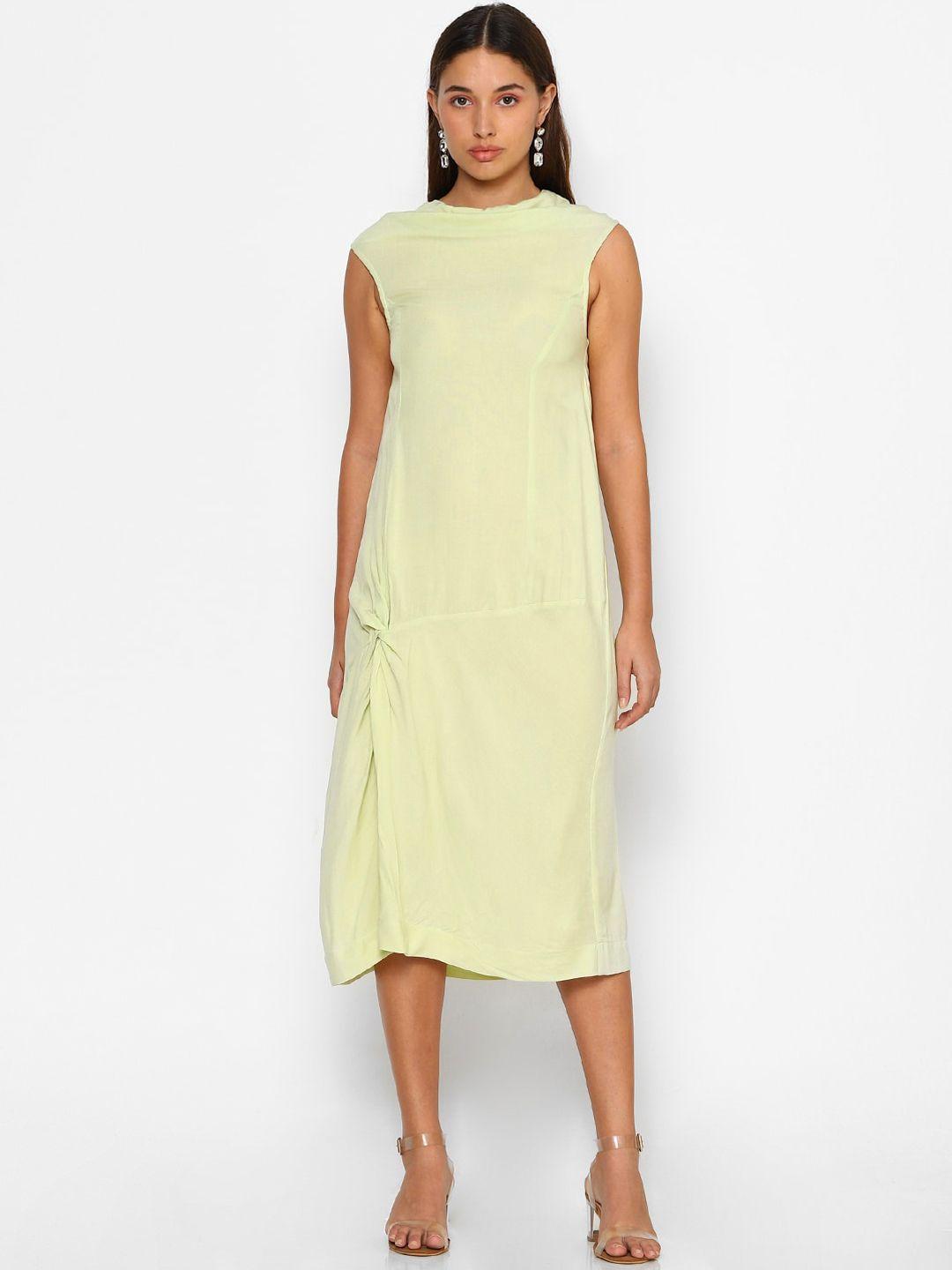 forever 21 green a-line midi dress